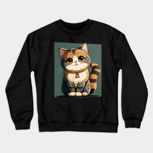 Funny Fat Cat But Proud - Cat Lover Crewneck Sweatshirt